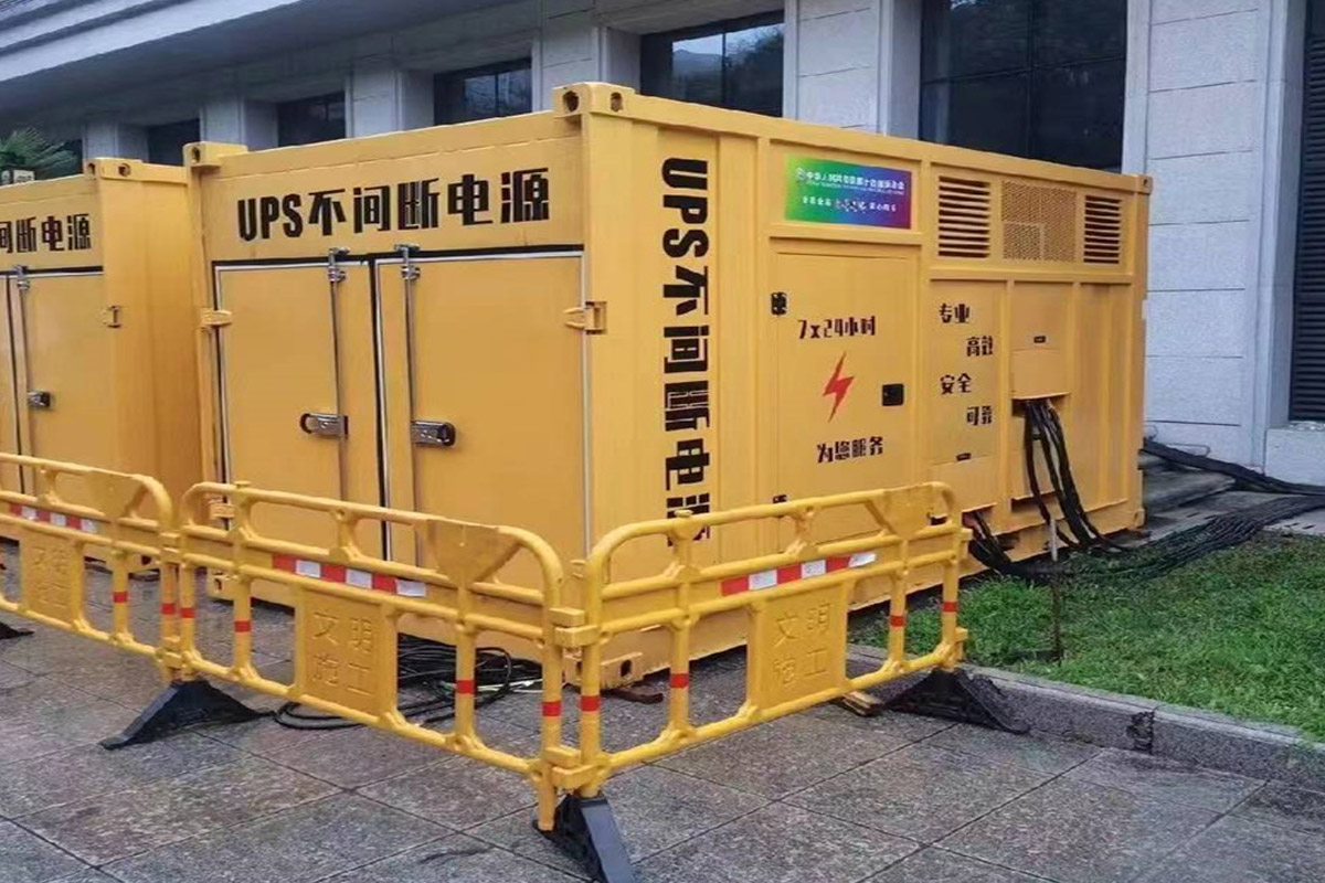 咸阳发电机租赁施工现场