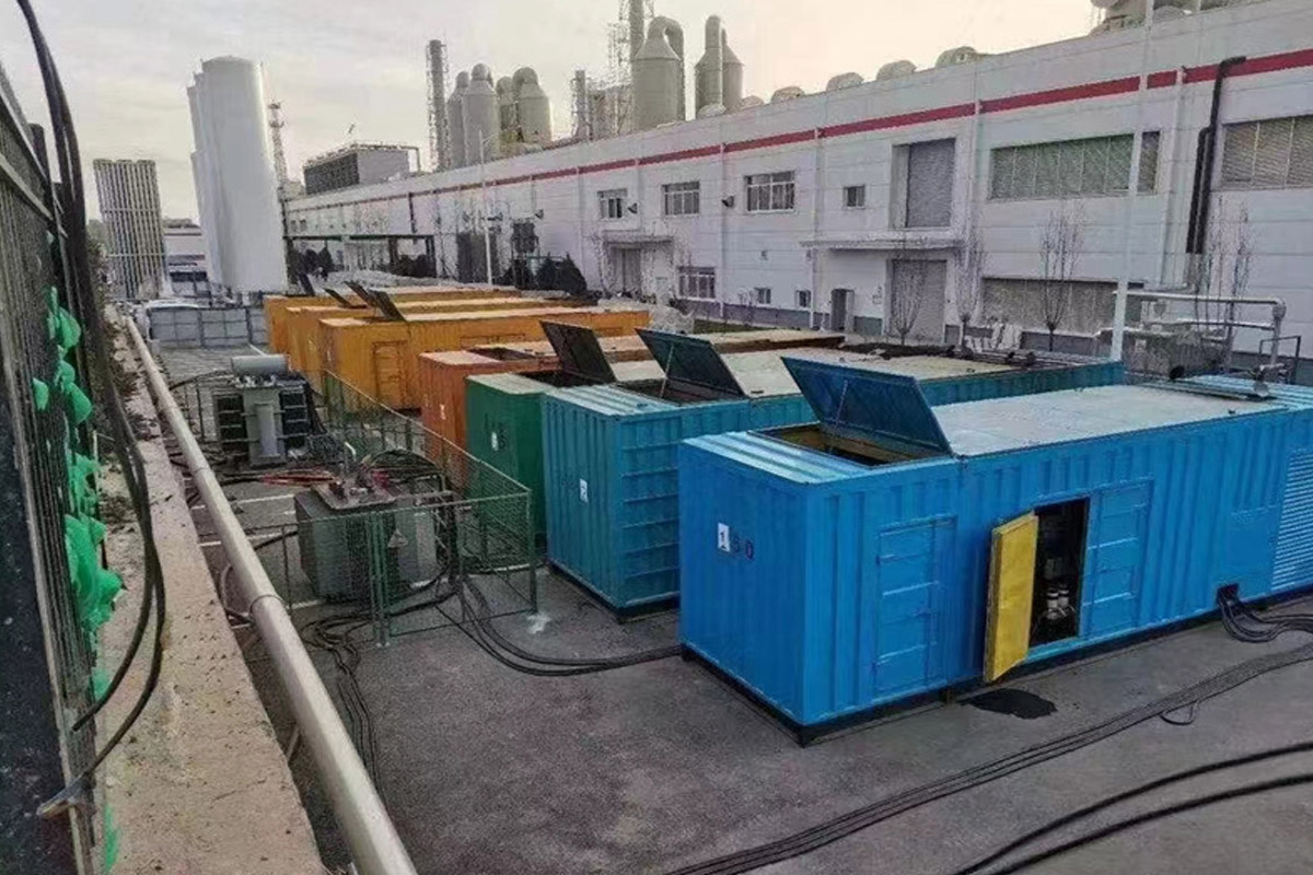 咸阳发电机租赁施工现场
